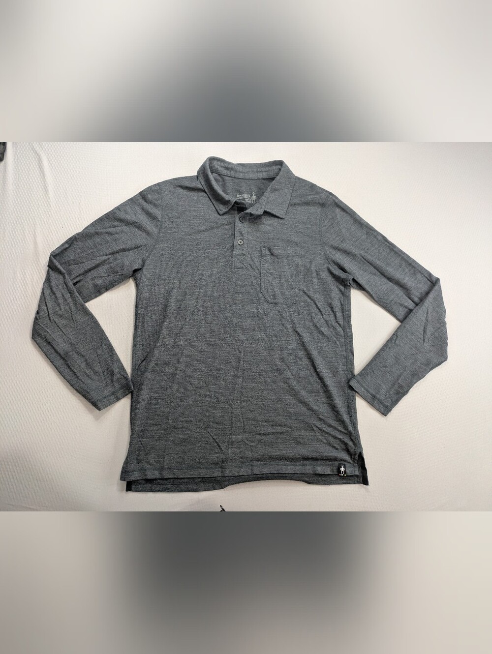 Smartwool Mens Merino Sport 150 Size Small Long Sleeve Polo Shirt Grey
